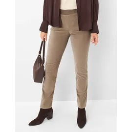 RAPHAELA by BRAX Flared Fit Cordhose mit Viskose-Anteil Modell PAMINA Taupe, 40K