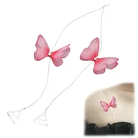 2 Paar Single Line Schmetterling BH Träger Schmetterling BH Schultergurt Abnehmbare Dessous Träger BH Verlängerung, Pfirsichrosa (Peach Pink), 1.8 cm - 1.8 cm
