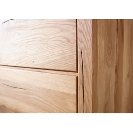 Massivmoebel24 Garderobenschrank Wildeiche 56 x 40 x 205 cm Beige