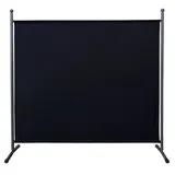 Quick Star Paravent Stellwand Outdoor Wetterfest in mehreren Größen - Farben - Motiven schwarz 178 cm x 180 cm x 51 cm