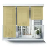 Tulup Senkrechtmarkise Verdunkelnde Balkonmarkise Außenrollo 16 verschiedene Farben gelb 50 cm x 180 cm