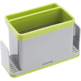 KitchenCraft Spülutensilien-Behälter 12 x 19,5 x 9 cm Grau/Grün