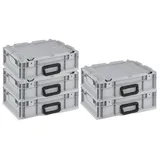 Proregal SuperSparSet 5 x Eurobox NextGen Portable HxBxT 13,5 x 30 x 40 cm 11 Liter Eurobehälter Transportbox Transportbehälter Stapelbehälter
