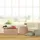 Relaxdays Polsterbank Kunstleder Beige 37,5 x 76,5 x 38,5 cm
