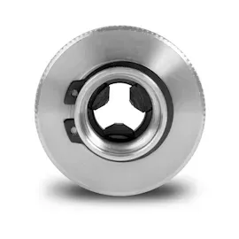 Eberth Dreibackenfutter mit 50 mm Durchmesser, 2' 3-Backenfutter Selbstzentrierend, Anschluss-Gewinde 1' -8 tpi, Inkl. Spannwerkzeug, Drechselbank Zubehör,