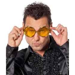 Gelbe 70er Jahre Disco Brille - OS