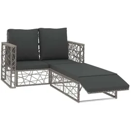 vidaXL Garten-Lounge-Set 2-tlg. grau 46812