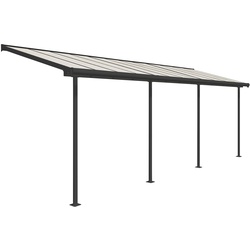 Palram-Canopia Aluminium Terrassenüberdachung mit Doppelstegplatten 