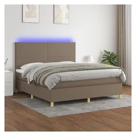 vidaXL Boxspringbett 180 x 200 cm Taupe