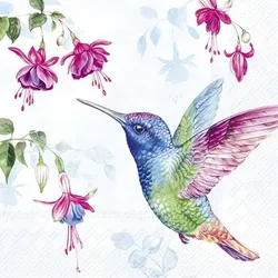 Serviette Hummingbird 20tlg. Papier Bunt