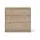 hellin Maria Kommode niedrig mit 3 Schubladen 120 x 80 x 40 cm hell walnuss