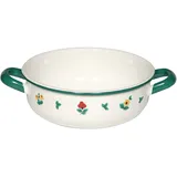 RIESS Riess, Bauernschüssel flach STREUBLUMEN, Emaille,