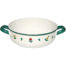 RIESS Riess, Bauernschüssel flach STREUBLUMEN, Emaille,