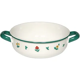 RIESS Riess, Bauernschüssel flach STREUBLUMEN, Emaille,