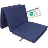 Klappmatratze Faltmatratze Gästebett Junior oder Senior, RelaxXL, 10 cm hoch, 190x60x7cm blau 10 cm