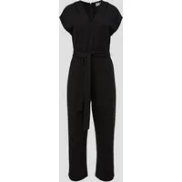 S.Oliver s.Oliver - Jumpsuit aus Interlock-Jersey mit Elastikbund, Damen, schwarz, 34