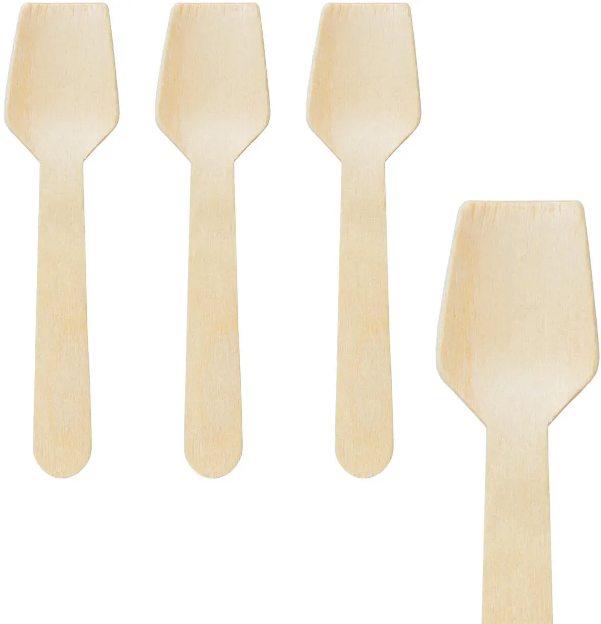 Eislöffel Einweg aus Holz, 9.5cm, 100 Stk.