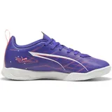 Puma Ultra 5 Play IT Jr Soccer Shoe, Lapis Lazuli White-Sunset Glow, 34