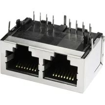 econ connect 3012S02 Multiport 2 x RJ45 3012S02 Buchse, Einbau horizontal Polzahl Sensoren 8P8C Metall 1 St.