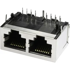 econ connect 3012S02 Multiport 2 x RJ45 3012S02 Buchse, Einbau horizontal Polzahl Sensoren 8P8C Metall 1 St.