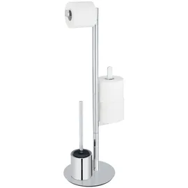 Wenko WC-Bürstengarnitur Polvano Silber/Schwarz (25382100)