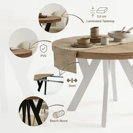 dekori.interiors Pero Ø 90/140 cm weiß