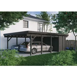 Kiehn-Holz Carport-Geräteraum 5,85 x 1,74 m grau