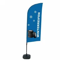 Showdown Displays Showdown Beachflag - Komplett-Set - Winterreifen Deutsch - Blau/Schwarz
