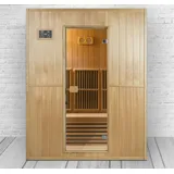 DEKO VERTRIEB BAYERN Infrarotkabine Luxus Infrarotsauna+Infrarotkabine Kombi SET 160x120 Sauna +Saunaofen