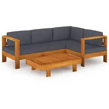 vidaXL Garten-Lounge-Set 5-tlg. dunkelgrau Akazienholz