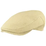 Breiter Schiebermütze Strukturstoff aus reiner Bio-Baumwolle grün 61