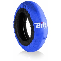 Bihr Home Track EVO2 Autoregulierter Reifenwärmer Blauer Reifen vorne 120 / hinten 180-200mm