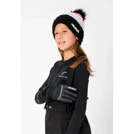 Reusch Skihandschuhe "Teddy GORE-TEX", Mädchen, Gr. 3,5, schwarz (schwarz, grau), 95% Polyester, 5% Lederimitat, mehrfarbig, Handschuhe, mit wasserdichter Funktionsmembran