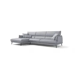 Ecksofa EGOITALIANO "FUNNY, hochwertiges und aktuelles Design, bequeme Rückenlehne", grau (steinfarben), B:265cm H:90cm T:225cm, Sofas, hochwertiger Sitzkomfort, L-Form