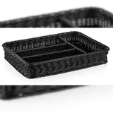 Was Besteckkorb Systemkorb Frühstückskorb 40 x 30 x 6,5 cm schwarz