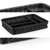 Was Besteckkorb Systemkorb Frühstückskorb 40 x 30 x 6,5 cm schwarz