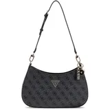 GUESS Noelle II Top Zip Shoulder Bag Coal Logo