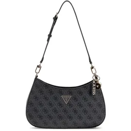 GUESS Noelle II Top Zip Shoulder Bag Coal Logo