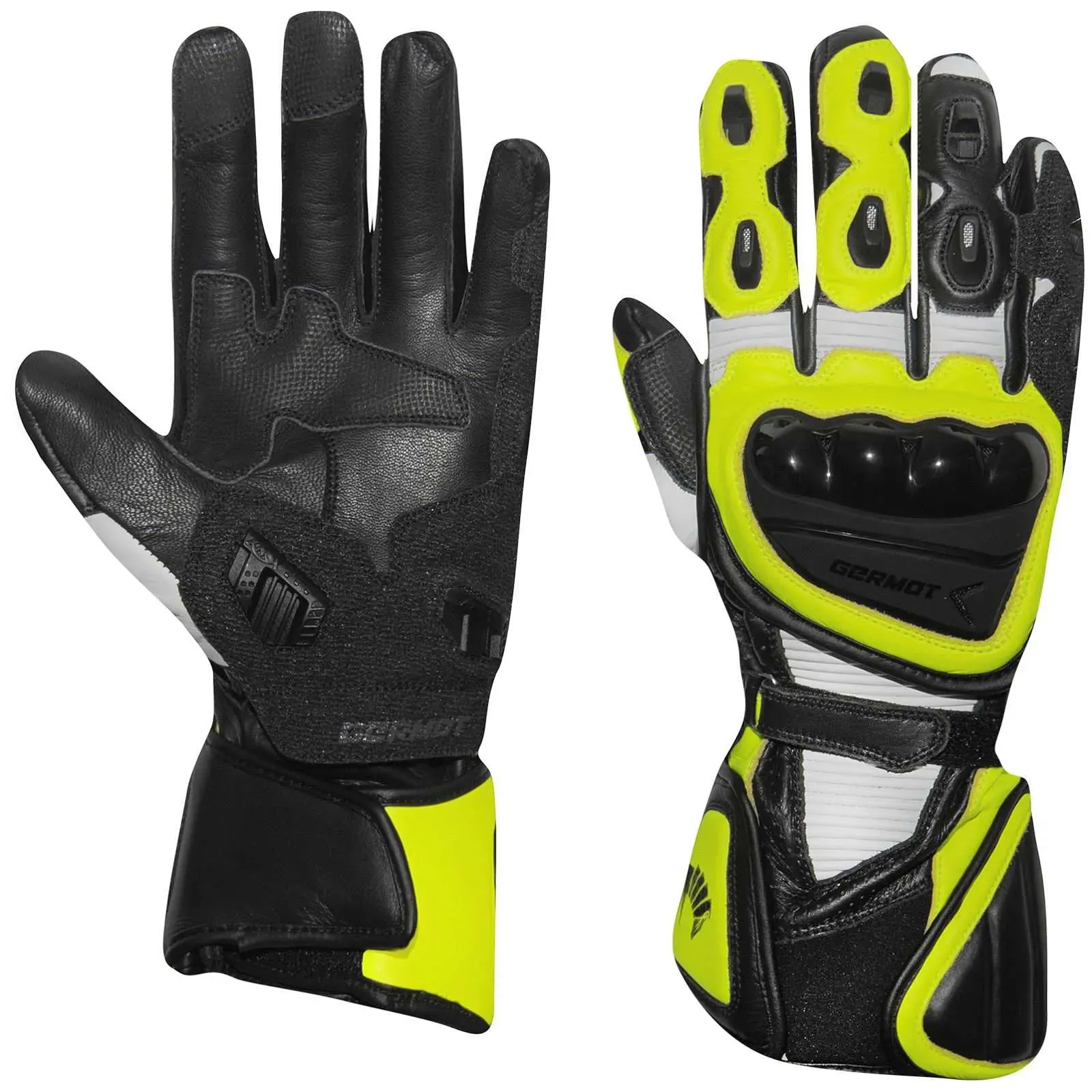 Germot Supersport 2 Motorradhandschuhe - schwarz-weiß-gelb - 7