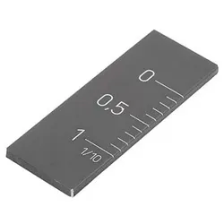 NONIUS SELBSTKLEBEND, VERTIKAL 40X15X2, ALUMINIUM SCHWARZ ELOXIERT, NULLPUNKT OBEN, SKALIERUNG RECHTS