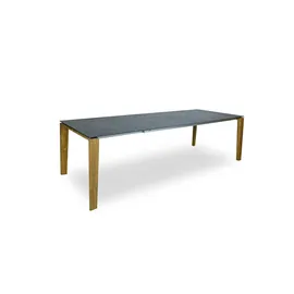 Sit Mobilia Auszugstisch 210/270/330 x 95 cm Edelstahl/Keramik/Beton hell