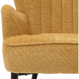 Mendler Lounge-Sessel HWC-K37 Chenille 75 x 80 x 75 cm Gelb mit Kissen