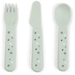Foodie Kinderbesteck-Set Happy dots Grün