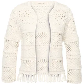 Cartoon Casual-Strickjacke mit Rundhalsausschnitt in beige 36