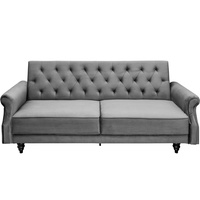 Riess Ambiente Invicta Maison Belle II Schlafsofa 220 x 88 x 95 cm - Grau - BULKY - 40083