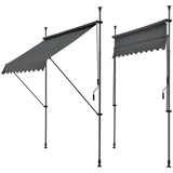 pro.tec Klemmmarkise Stem 250x120x220-309 cm Grau