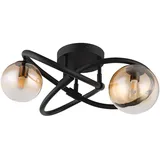GLOBO LED-Deckenleuchte Tuberius Klar/Schwarz max. 3,5 Watt Deckenlampe
