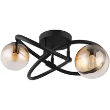 GLOBO LED-Deckenleuchte Tuberius Klar/Schwarz max. 3,5 Watt Deckenlampe