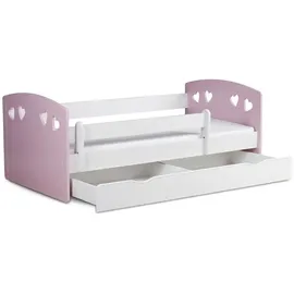 les tendances Kinderbett Julia 80 x 160 cm Holzwerkstoff lackiert weiß