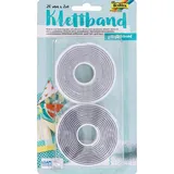 Folia Klettband weiß, 2 Rollen